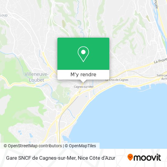 Gare SNCF de Cagnes-sur-Mer plan