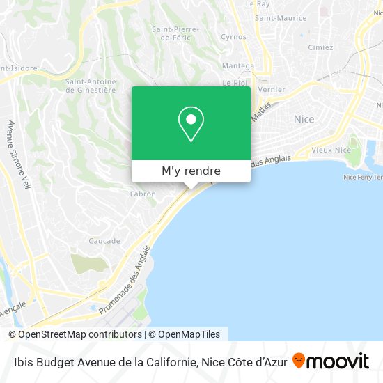 Ibis Budget Avenue de la Californie plan