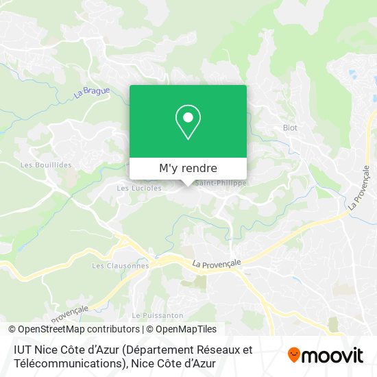 IUT Nice Côte d’Azur (Département Réseaux et Télécommunications) plan