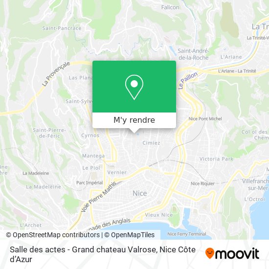 Salle des actes - Grand chateau Valrose plan