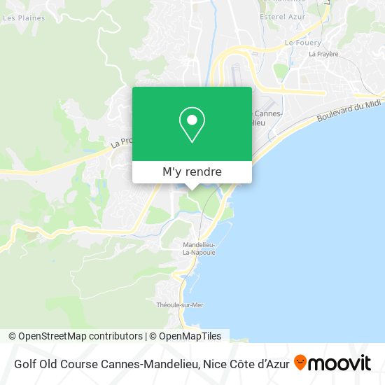 Golf Old Course Cannes-Mandelieu plan