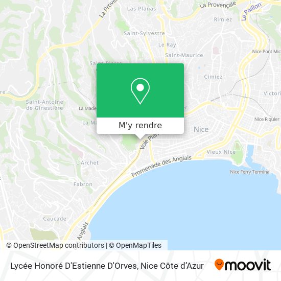 Lycée Honoré D'Estienne D'Orves plan