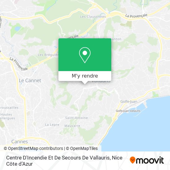 Centre D'Incendie Et De Secours De Vallauris plan