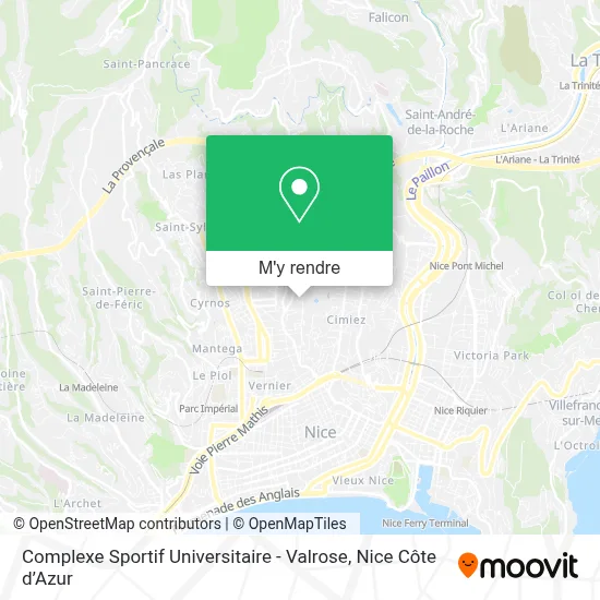 Complexe Sportif Universitaire - Valrose plan