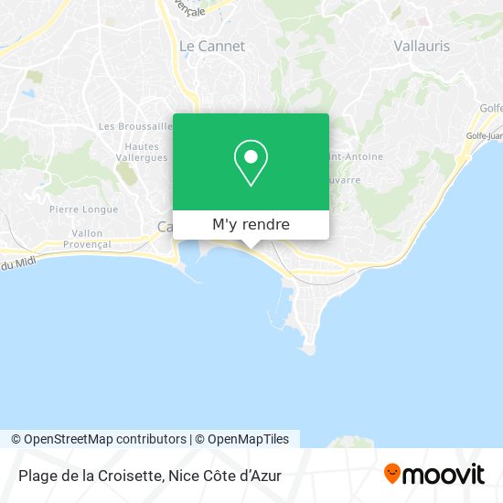 Plage de la Croisette plan