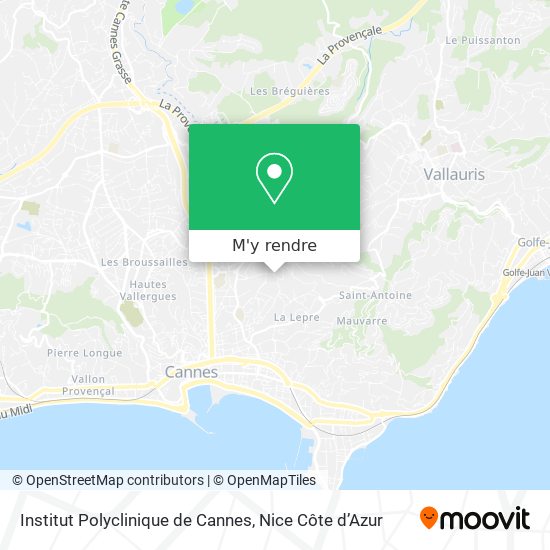 Institut Polyclinique de Cannes plan