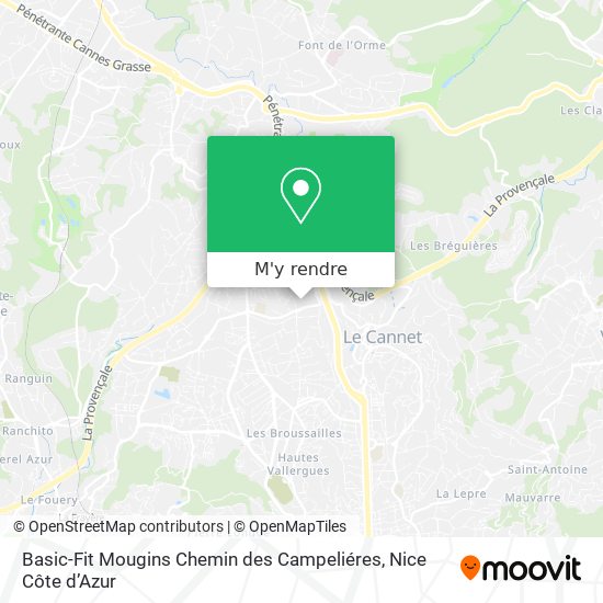 Basic-Fit Mougins Chemin des Campeliéres plan
