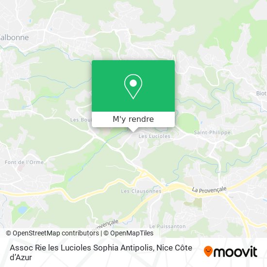 Assoc Rie les Lucioles Sophia Antipolis plan