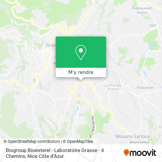 Biogroup Bioesterel - Laboratoire Grasse - 4 Chemins plan