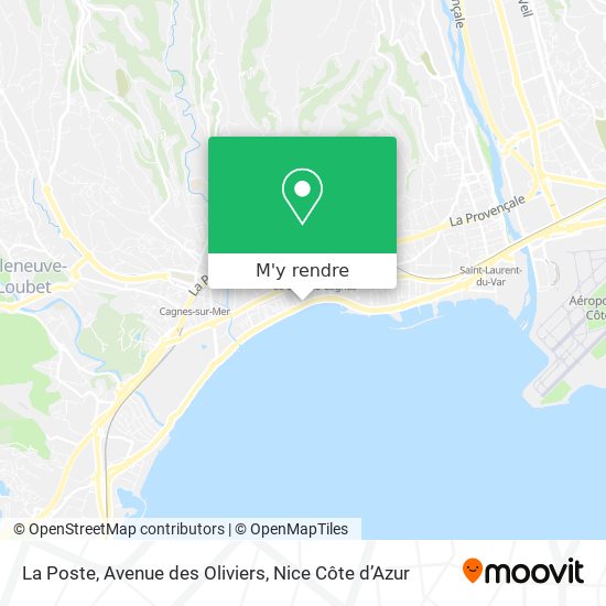 La Poste, Avenue des Oliviers plan
