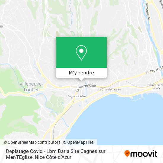 Dépistage Covid - Lbm Barla Site Cagnes sur Mer / l'Eglise plan