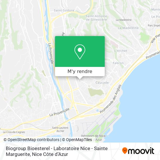Biogroup Bioesterel - Laboratoire Nice - Sainte Marguerite plan