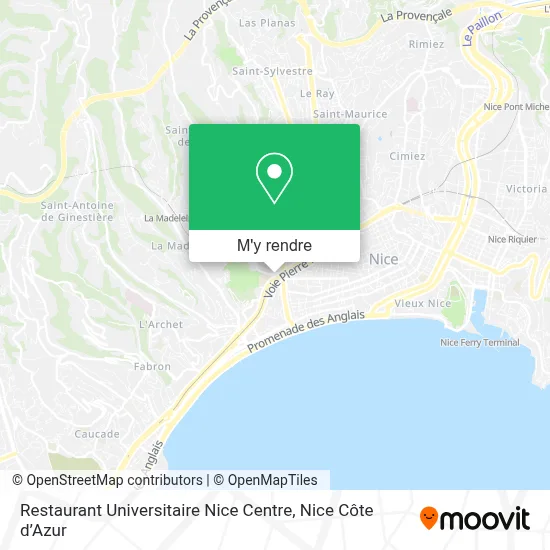 Restaurant Universitaire Nice Centre plan