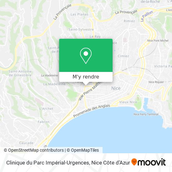 Clinique du Parc Impérial-Urgences plan