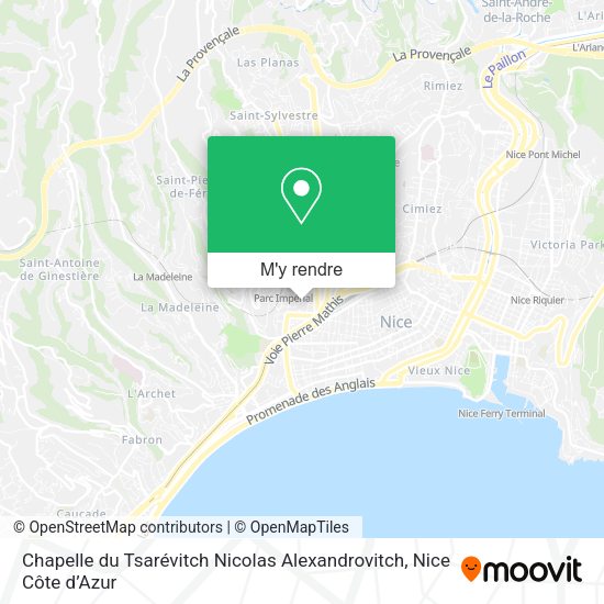 Chapelle du Tsarévitch Nicolas Alexandrovitch plan