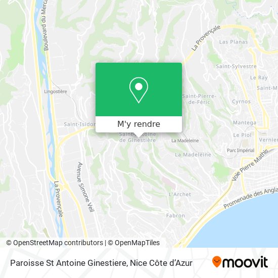 Paroisse St Antoine Ginestiere plan