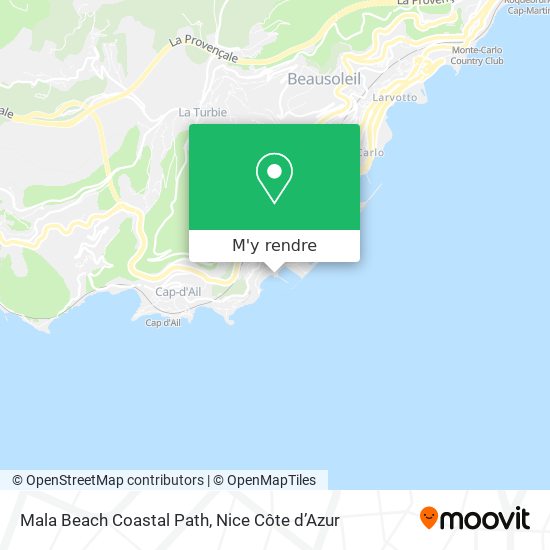 Mala Beach Coastal Path plan