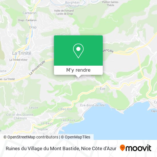Ruines du Village du Mont Bastide plan