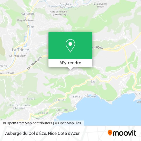 Auberge du Col d'Èze plan