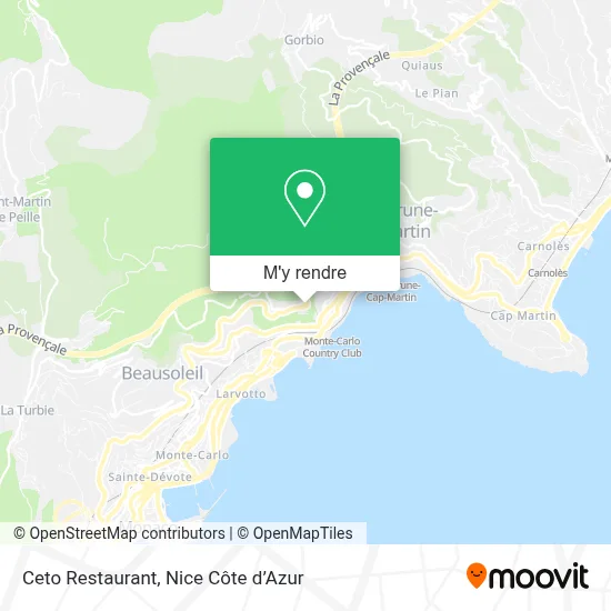 Ceto Restaurant plan