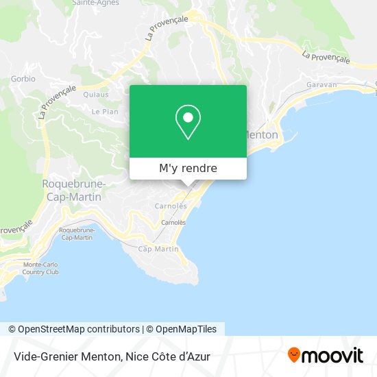 Vide-Grenier Menton plan