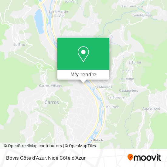 Bovis Côte d'Azur plan