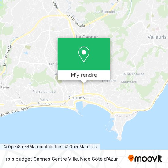 ibis budget Cannes Centre Ville plan