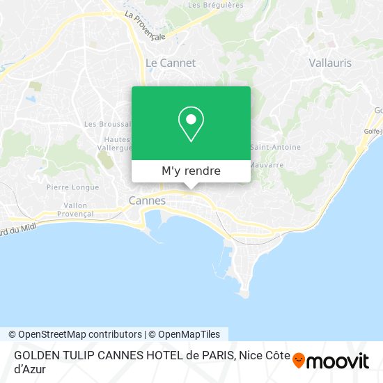 GOLDEN TULIP CANNES HOTEL de PARIS plan