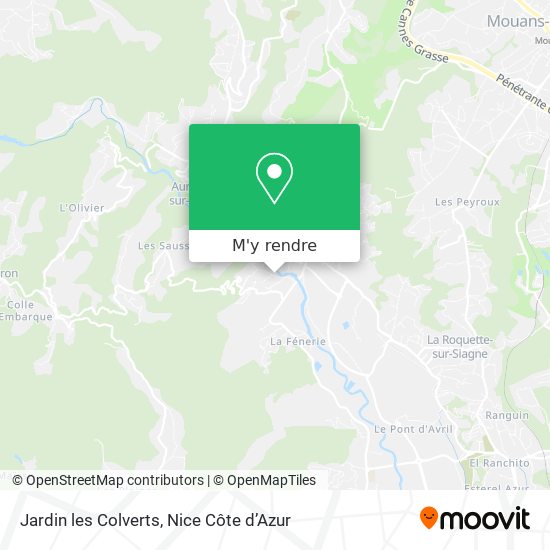 Jardin les Colverts plan