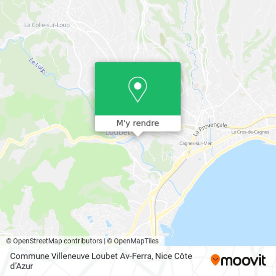 Commune Villeneuve Loubet Av-Ferra plan