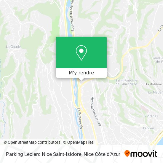 Parking Leclerc Nice Saint-Isidore plan