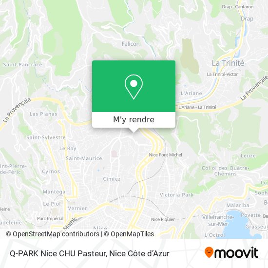 Q-PARK Nice CHU Pasteur plan