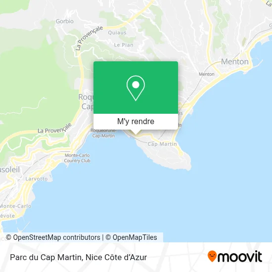 Parc du Cap Martin plan