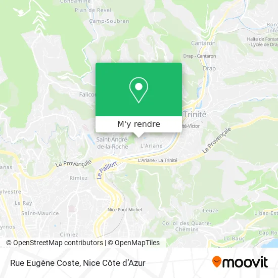 Rue Eugène Coste plan