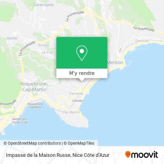 Impasse de la Maison Russe plan