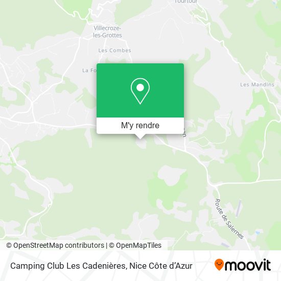 Camping Club Les Cadenières plan