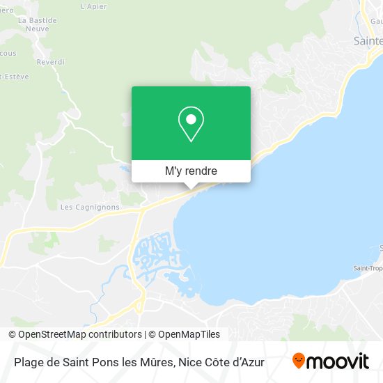 Plage de Saint Pons les Mûres plan