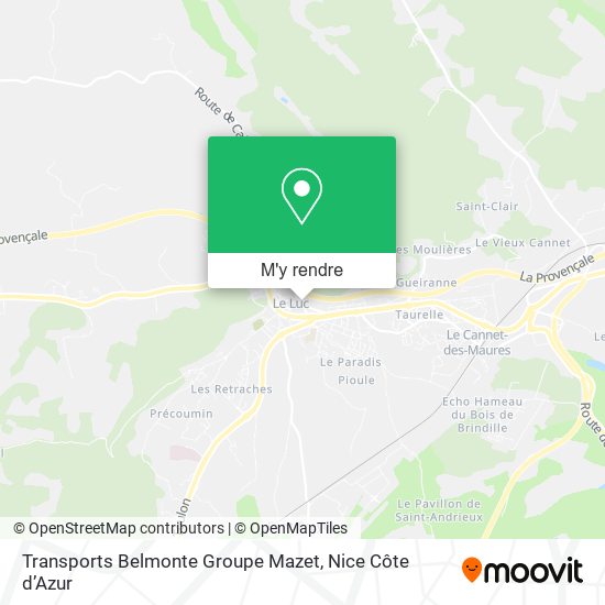 Transports Belmonte Groupe Mazet plan