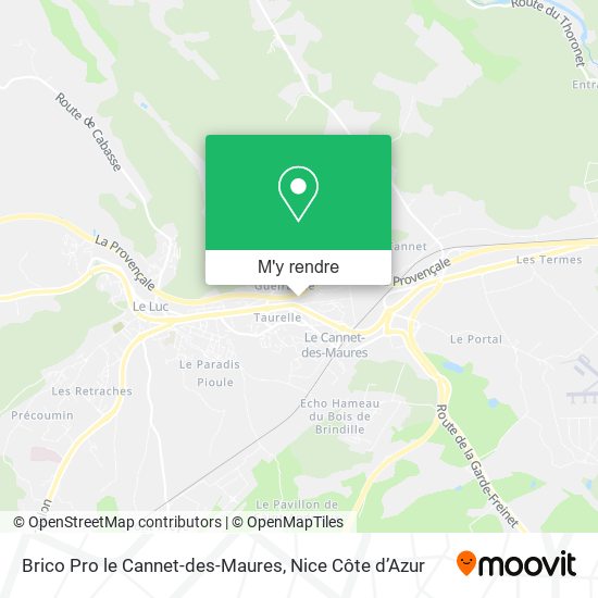 Brico Pro le Cannet-des-Maures plan
