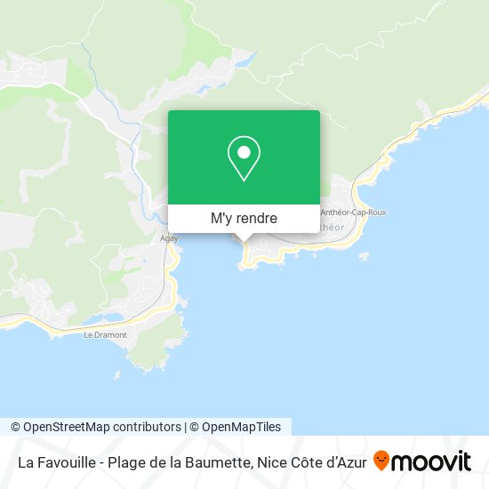 La Favouille - Plage de la Baumette plan