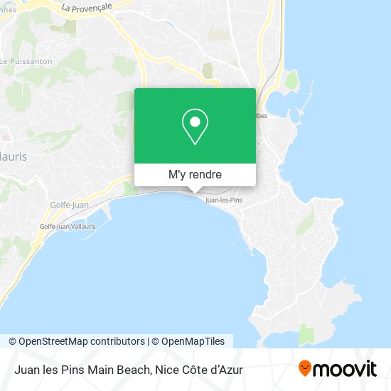 Juan les Pins Main Beach plan