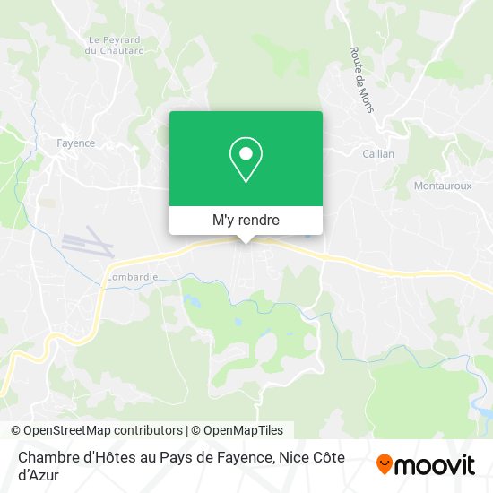 Chambre d'Hôtes au Pays de Fayence plan