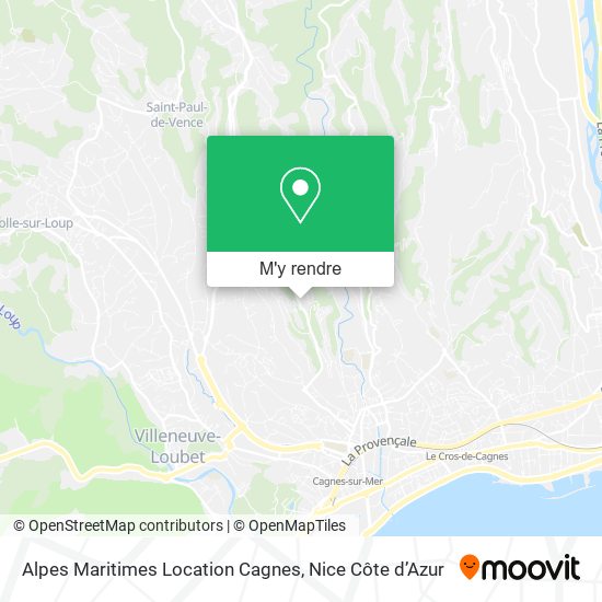 Alpes Maritimes Location Cagnes plan