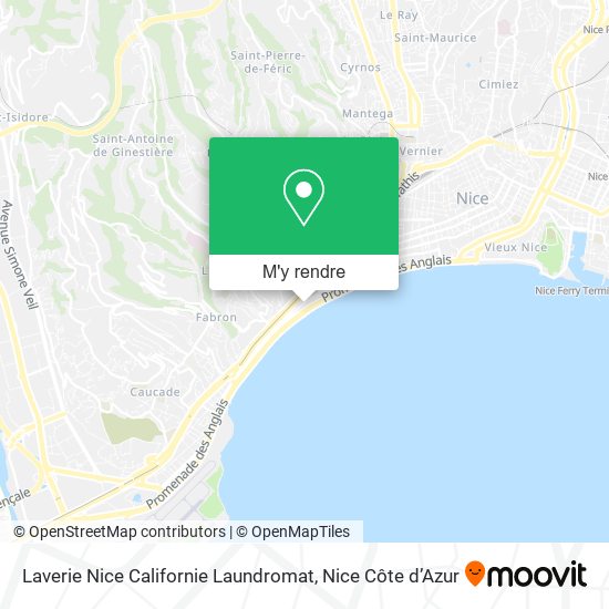 Laverie Nice Californie Laundromat plan