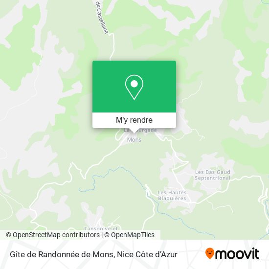 Gîte de Randonnée de Mons plan
