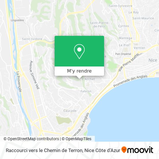 Raccourci vers le Chemin de Terron plan