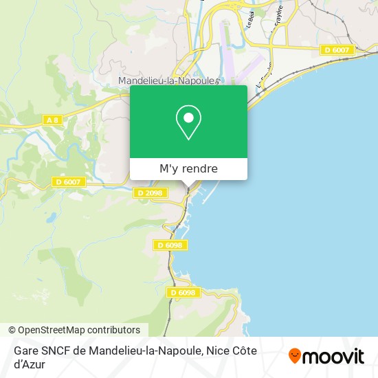 Gare SNCF de Mandelieu-la-Napoule plan