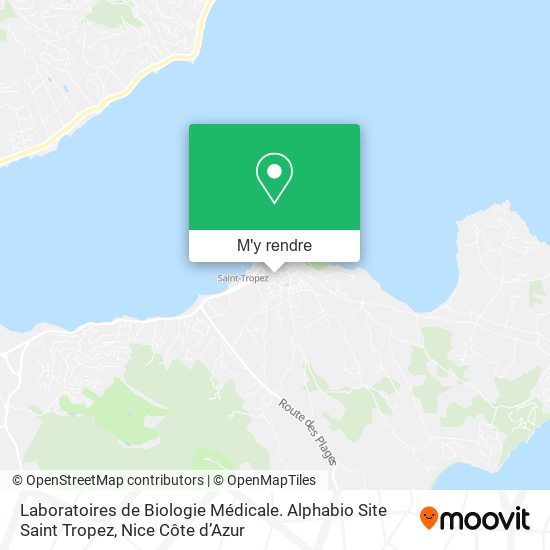 Laboratoires de Biologie Médicale. Alphabio Site Saint Tropez plan