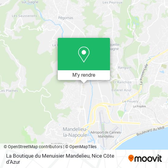 La Boutique du Menuisier Mandelieu plan