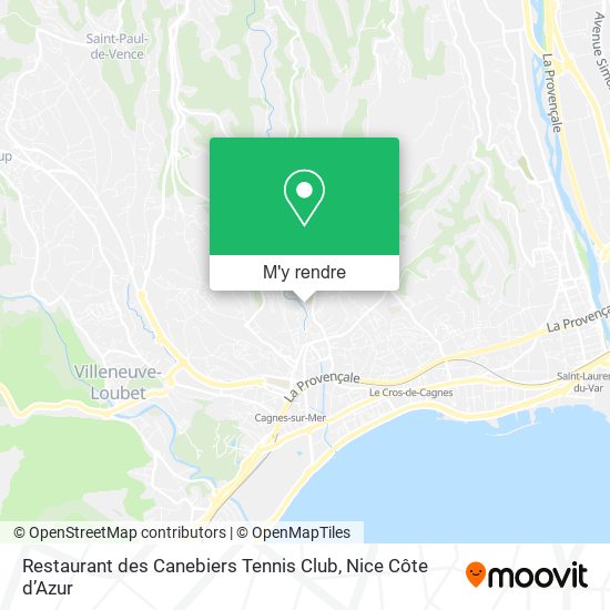 Restaurant des Canebiers Tennis Club plan